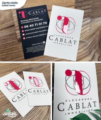 Carte de visite avec vernis sélectif